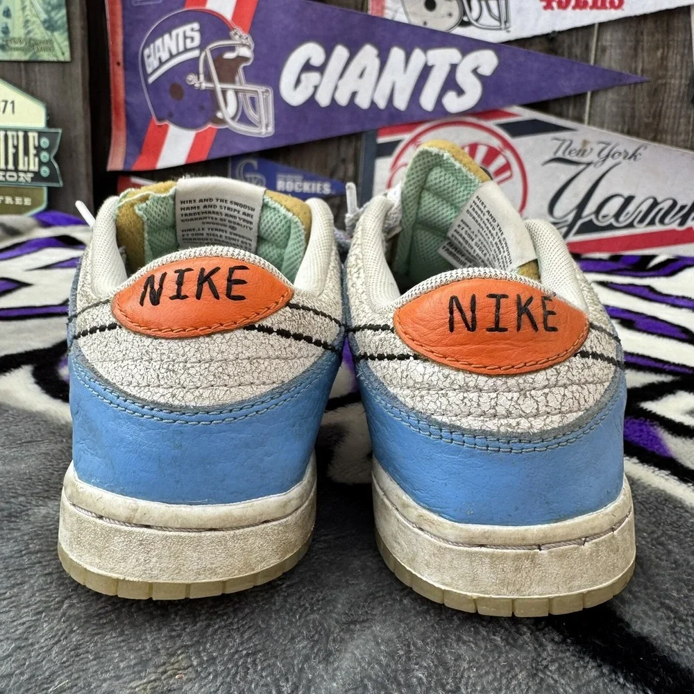 Size 3Y -‎ Nike Dunk Low White/Black-Safety Orange GS (DX3364 100)